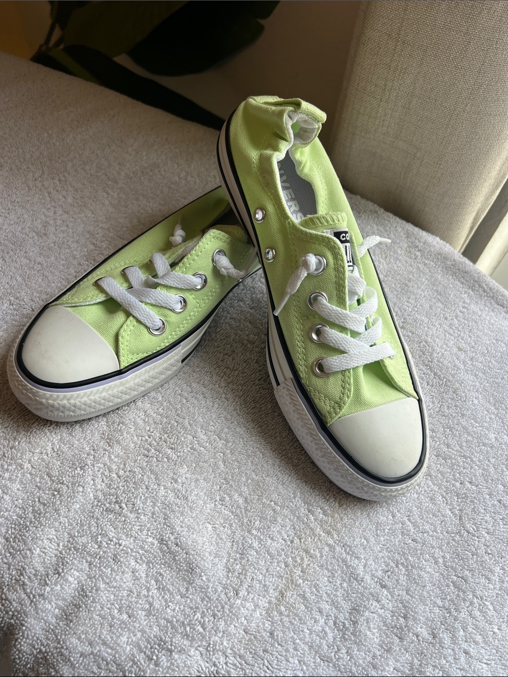 New Key Lime Canvas Shoreline Sneakers 7
